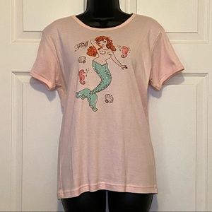 Fluff Mermaid T-shirt w/ Rhinestones🧜🏻‍♀️